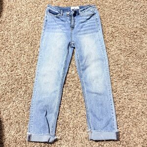 Vervet by Flying Monkey Light Wash Stretch Jeans Size 24 Raw Hem
